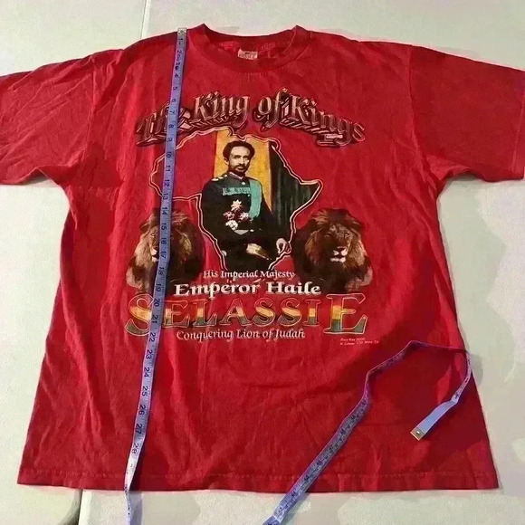 Vintage Rasta Reggae Rap T-Shirt XL King Selassie Bob Marley Sizzla Buju banton - Picture 6 of 11